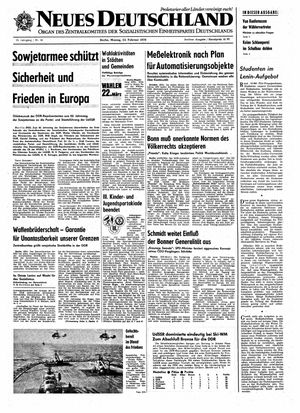 Neues Deutschland Online-Archiv vom 23.02.1970
