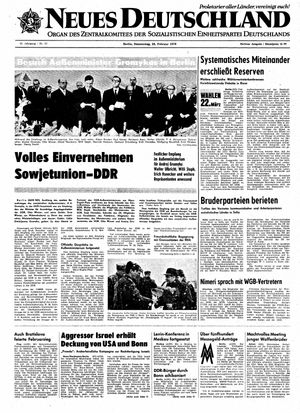 Neues Deutschland Online-Archiv vom 26.02.1970