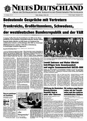 Neues Deutschland Online-Archiv vom 03.03.1970
