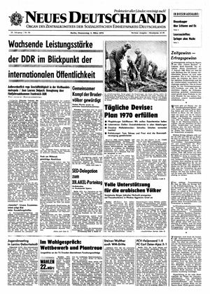 Neues Deutschland Online-Archiv vom 05.03.1970