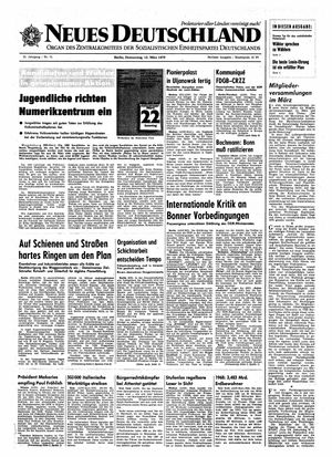 Neues Deutschland Online-Archiv vom 12.03.1970