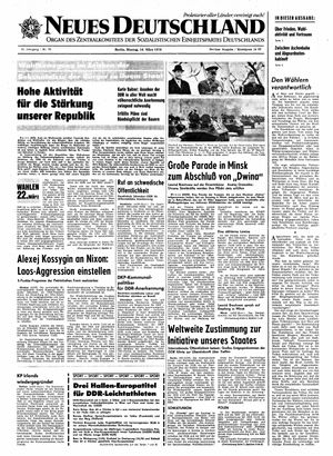 Neues Deutschland Online-Archiv vom 16.03.1970