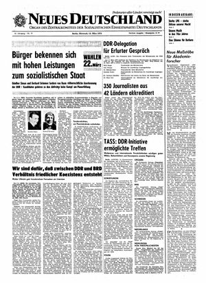 Neues Deutschland Online-Archiv vom 18.03.1970