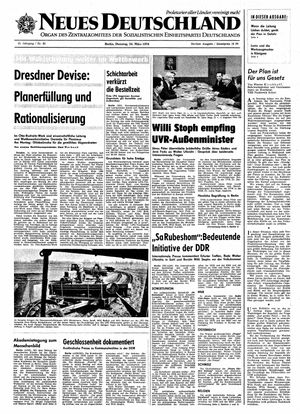 Neues Deutschland Online-Archiv vom 24.03.1970
