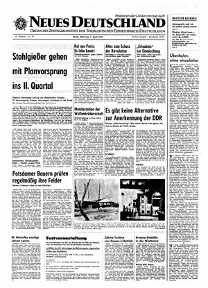 Neues Deutschland Online-Archiv vom 01.04.1970