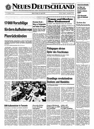 Neues Deutschland Online-Archiv vom 10.04.1970