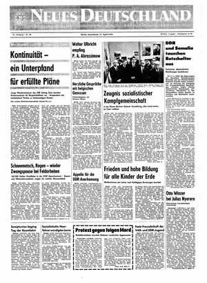 Neues Deutschland Online-Archiv vom 11.04.1970