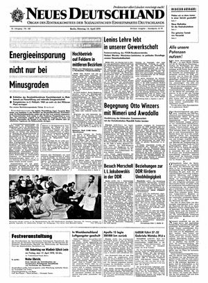 Neues Deutschland Online-Archiv vom 14.04.1970