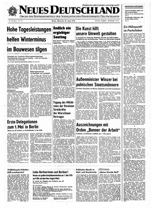 Neues Deutschland Online-Archiv vom 29.04.1970