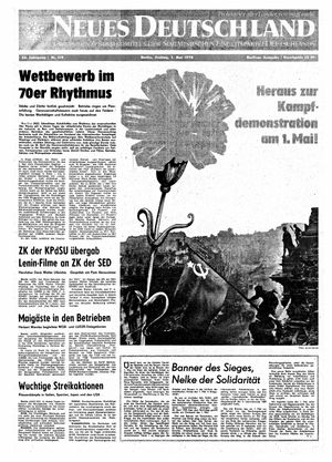 Neues Deutschland Online-Archiv vom 01.05.1970