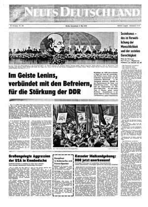 Neues Deutschland Online-Archiv vom 02.05.1970