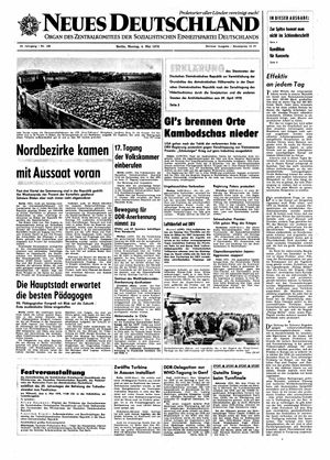 Neues Deutschland Online-Archiv on May 4, 1970