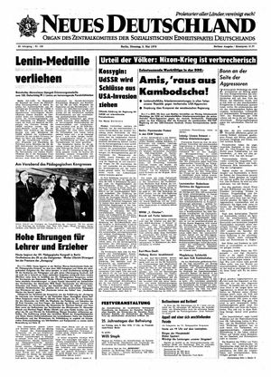 Neues Deutschland Online-Archiv on May 5, 1970