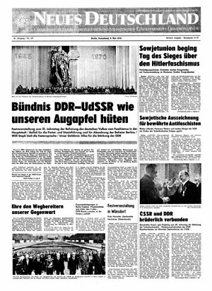 Neues Deutschland Online-Archiv vom 09.05.1970