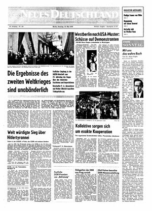 Neues Deutschland Online-Archiv vom 10.05.1970