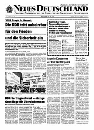 Neues Deutschland Online-Archiv vom 22.05.1970