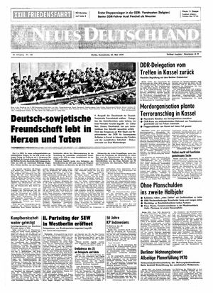 Neues Deutschland Online-Archiv vom 23.05.1970