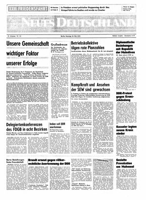 Neues Deutschland Online-Archiv vom 24.05.1970