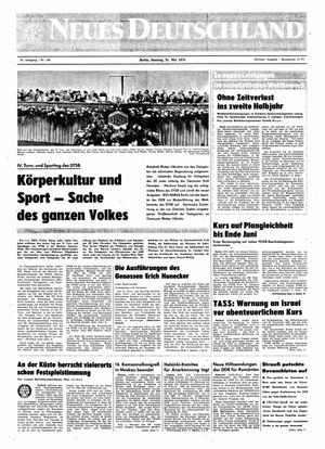 Neues Deutschland Online-Archiv vom 31.05.1970