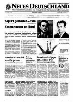 Neues Deutschland Online-Archiv vom 02.06.1970