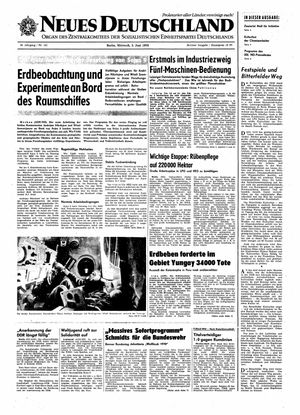 Neues Deutschland Online-Archiv vom 03.06.1970