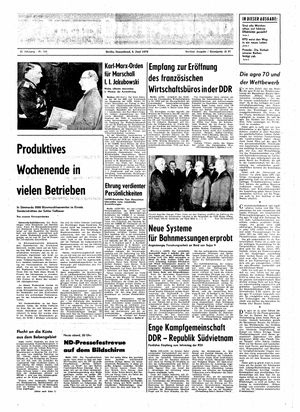 Neues Deutschland Online-Archiv vom 06.06.1970