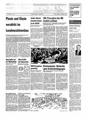 Neues Deutschland Online-Archiv vom 07.06.1970