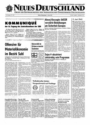 Neues Deutschland Online-Archiv vom 11.06.1970