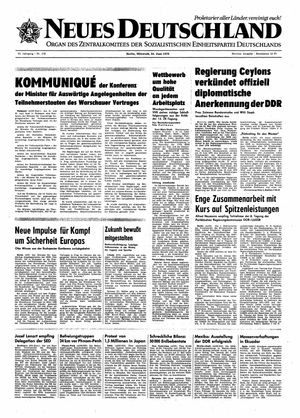 Neues Deutschland Online-Archiv vom 24.06.1970