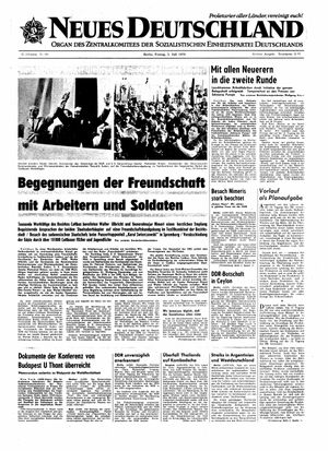 Neues Deutschland Online-Archiv vom 03.07.1970