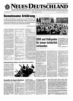 Neues Deutschland Online-Archiv vom 06.07.1970