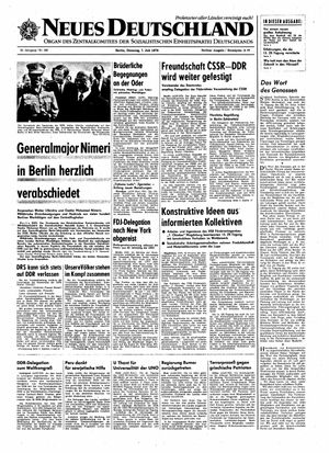 Neues Deutschland Online-Archiv vom 07.07.1970