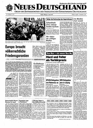 Neues Deutschland Online-Archiv vom 13.07.1970
