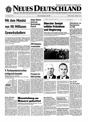 Neues Deutschland Online-Archiv vom 16.07.1970