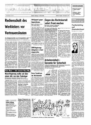 Neues Deutschland Online-Archiv vom 19.07.1970