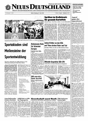 Neues Deutschland Online-Archiv vom 21.07.1970
