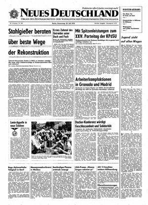 Neues Deutschland Online-Archiv vom 30.07.1970