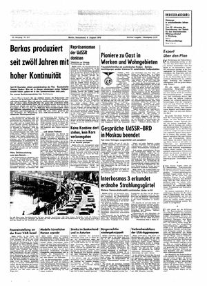 Neues Deutschland Online-Archiv vom 08.08.1970