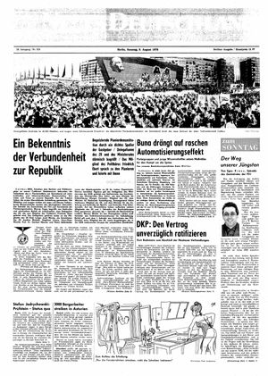 Neues Deutschland Online-Archiv vom 09.08.1970