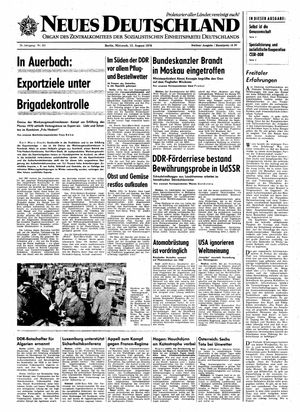Neues Deutschland Online-Archiv vom 12.08.1970