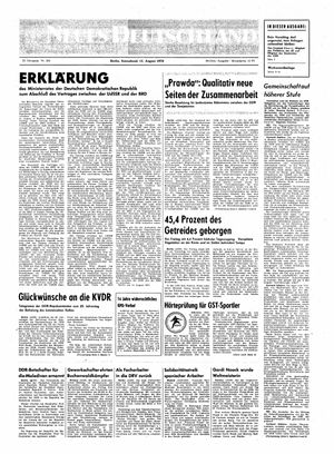 Neues Deutschland Online-Archiv vom 15.08.1970