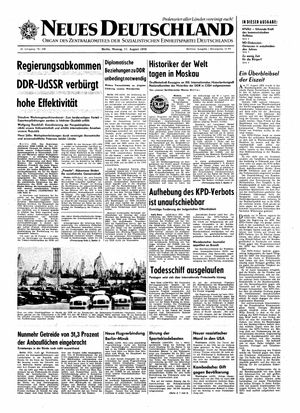 Neues Deutschland Online-Archiv vom 17.08.1970