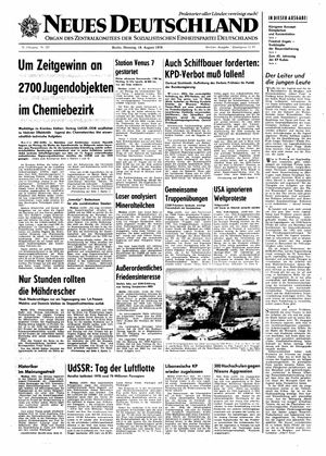 Neues Deutschland Online-Archiv vom 18.08.1970