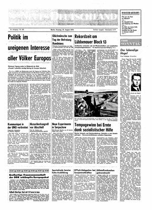 Neues Deutschland Online-Archiv vom 23.08.1970