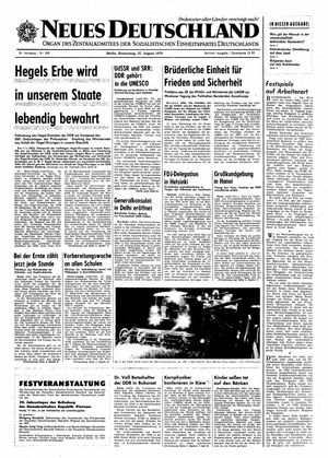 Neues Deutschland Online-Archiv on Aug 27, 1970