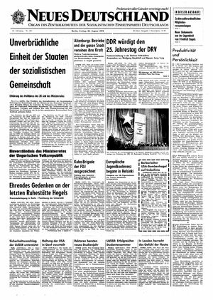 Neues Deutschland Online-Archiv vom 28.08.1970
