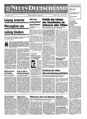 Neues Deutschland Online-Archiv vom 29.08.1970