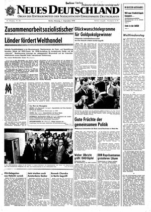 Neues Deutschland Online-Archiv vom 01.09.1970