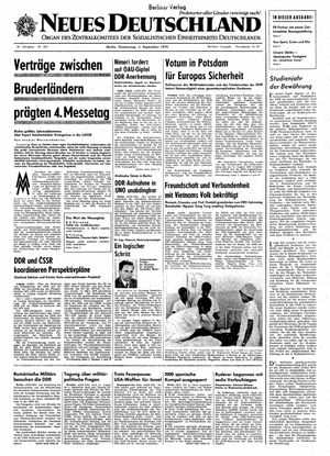 Neues Deutschland Online-Archiv vom 03.09.1970