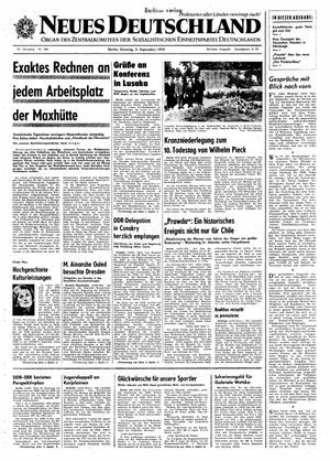 Neues Deutschland Online-Archiv vom 08.09.1970